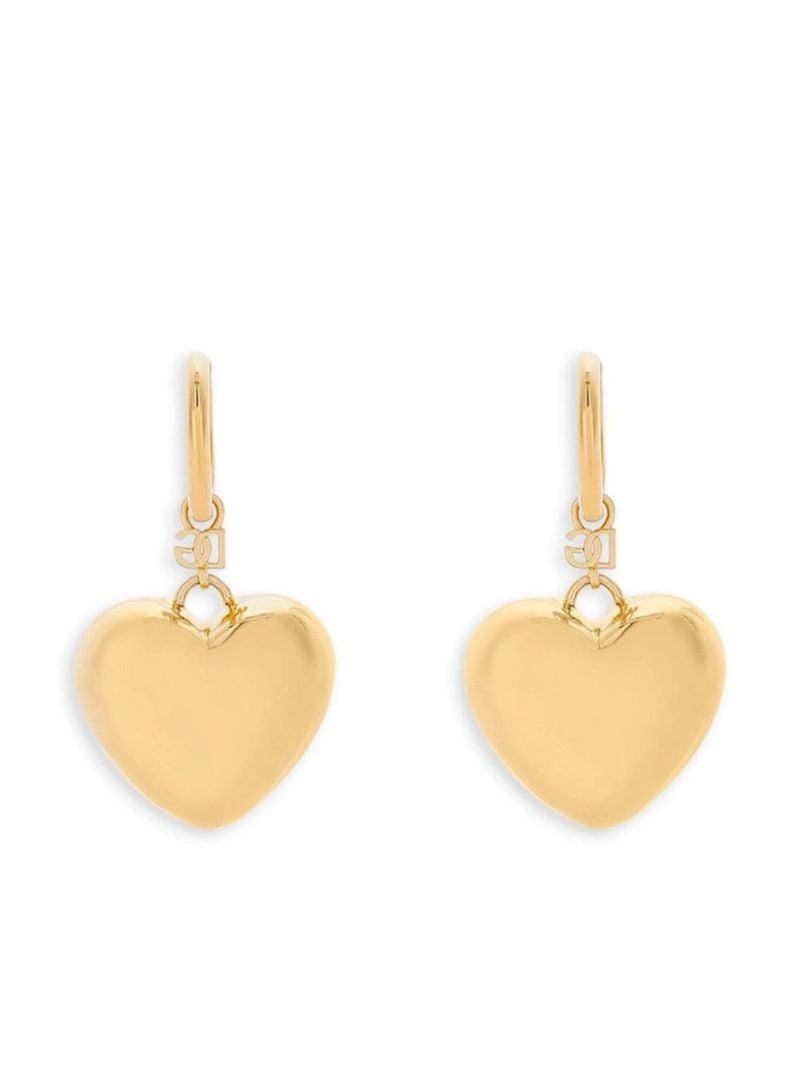 Dg Logo Heart Drop Earrings