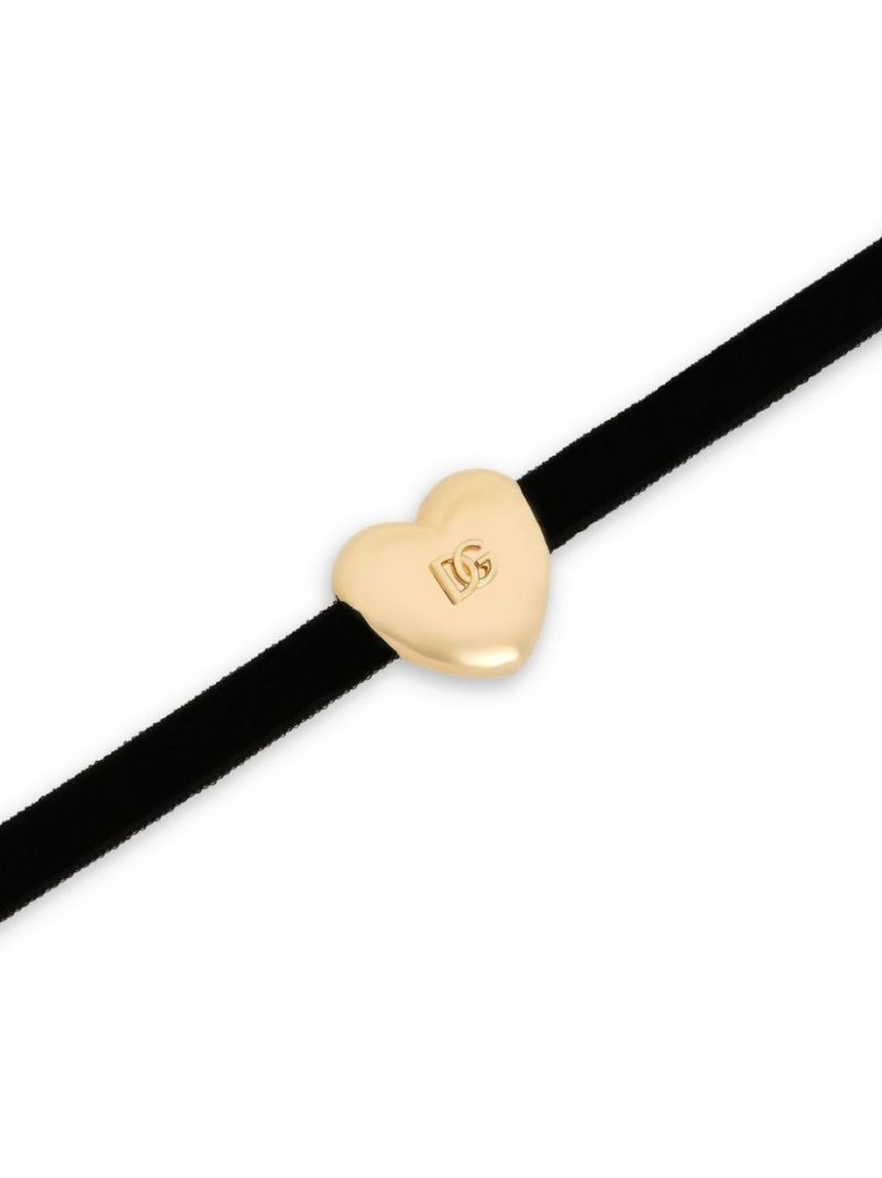 Dg Logo Velvet Necklace