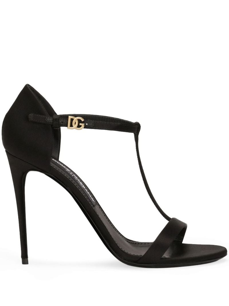 T-bar Satin Sandals