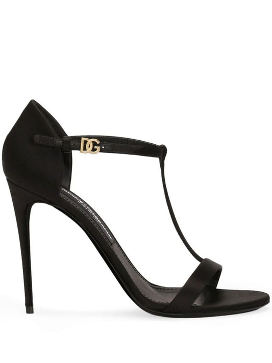 T-bar Satin Sandals