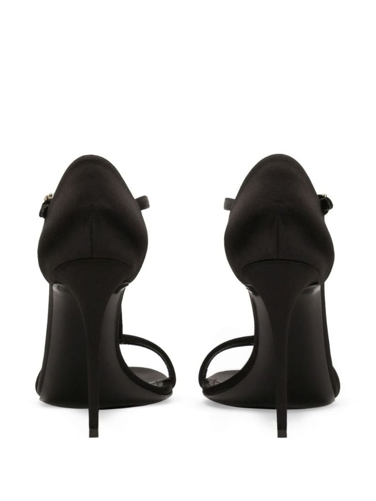 T-bar Satin Sandals