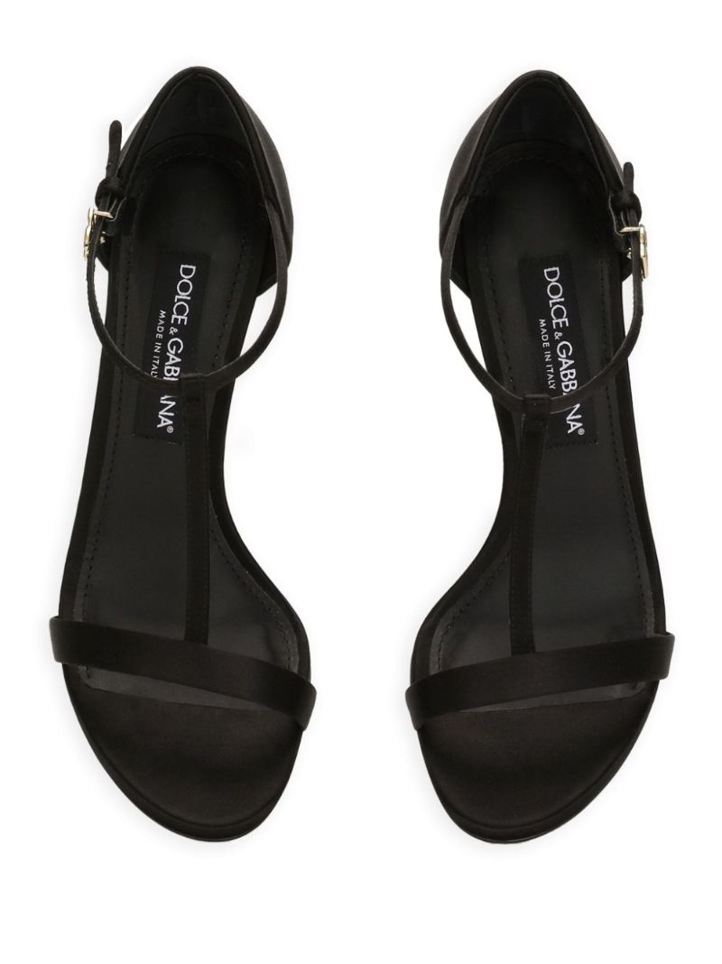 T-bar Satin Sandals