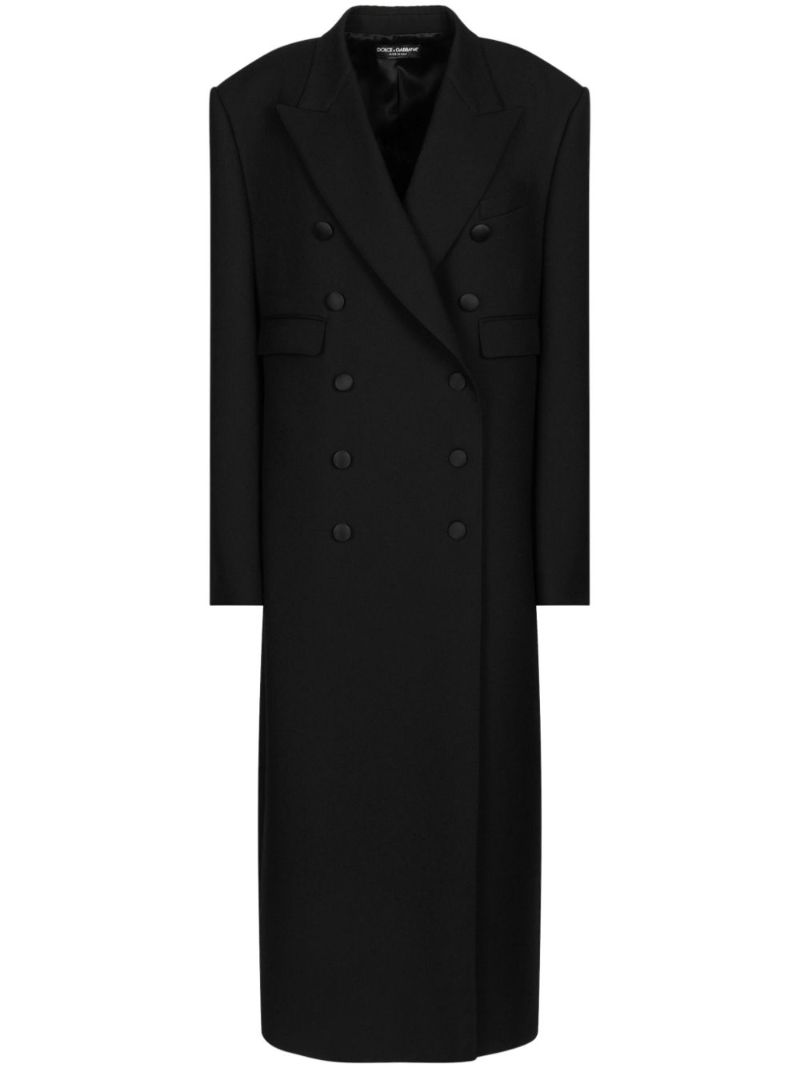 Wool Gabardine Double-breasted Coat