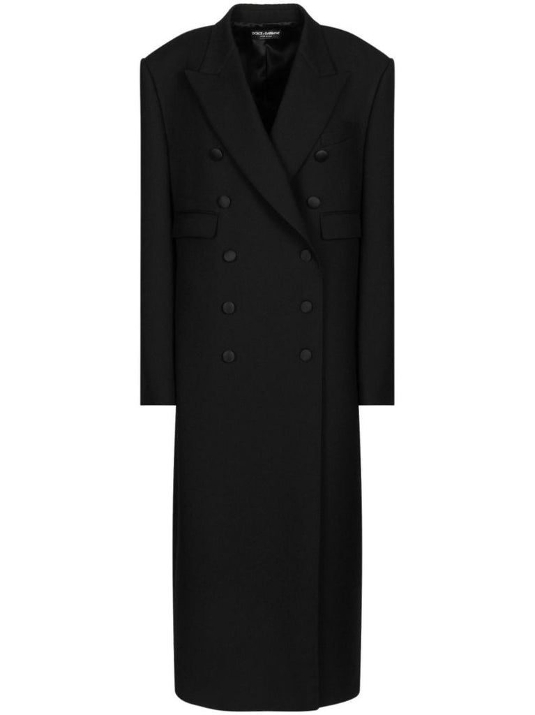 Wool Gabardine Double-breasted Coat