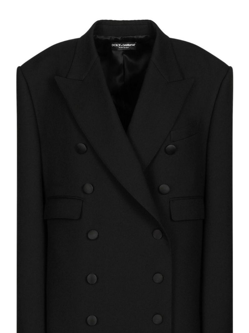 Wool Gabardine Double-breasted Coat
