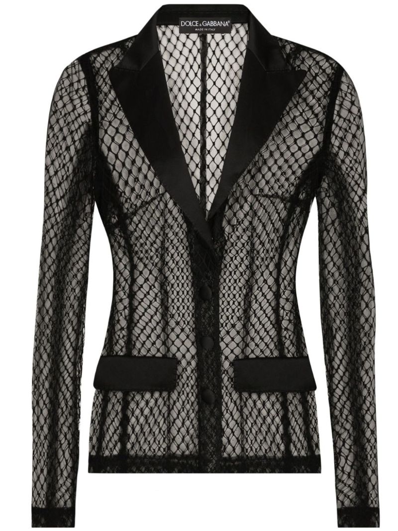 Single-breasted Mesh Jacket