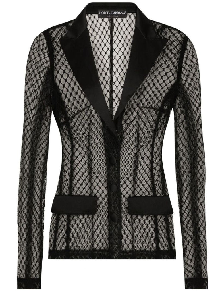 Single-breasted Mesh Jacket