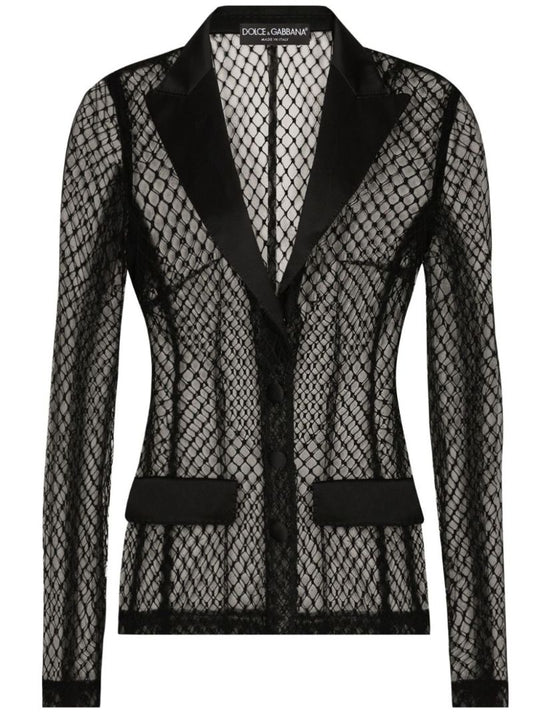 Single-breasted Mesh Jacket