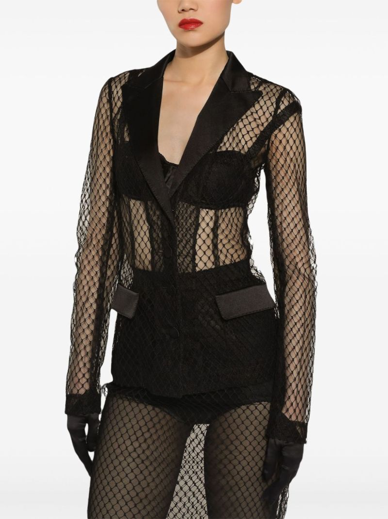 Single-breasted Mesh Jacket