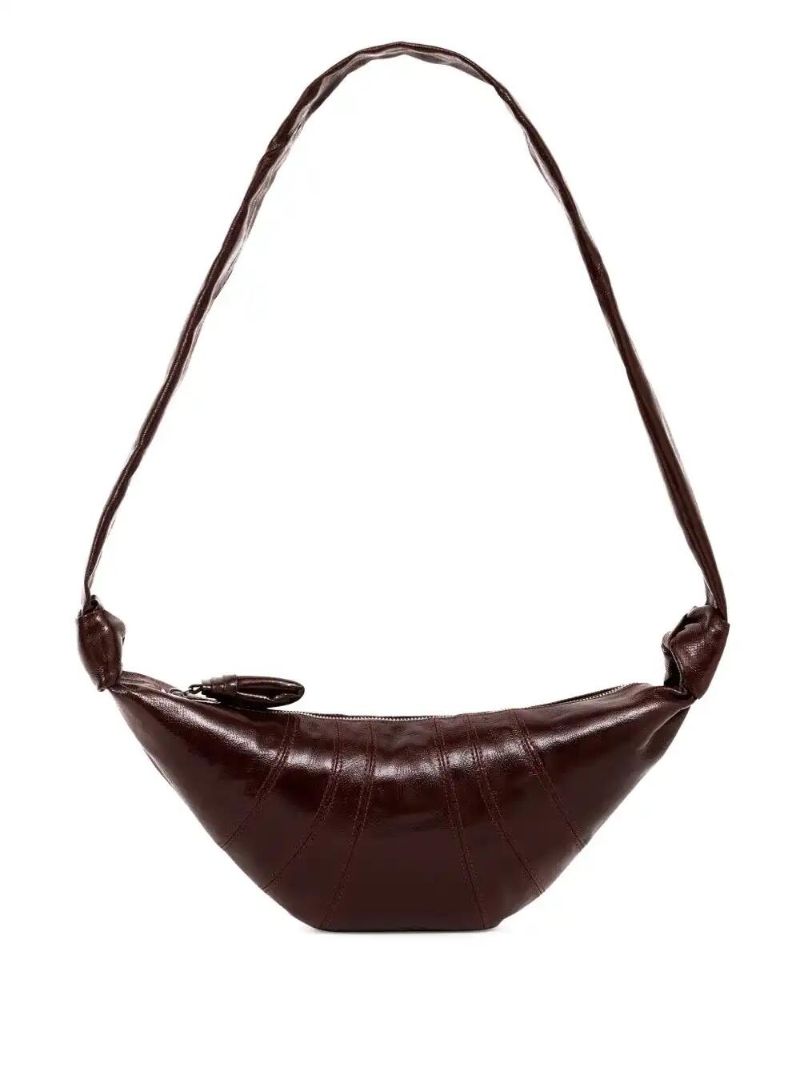 Brown Croissant Shoulder Bag
