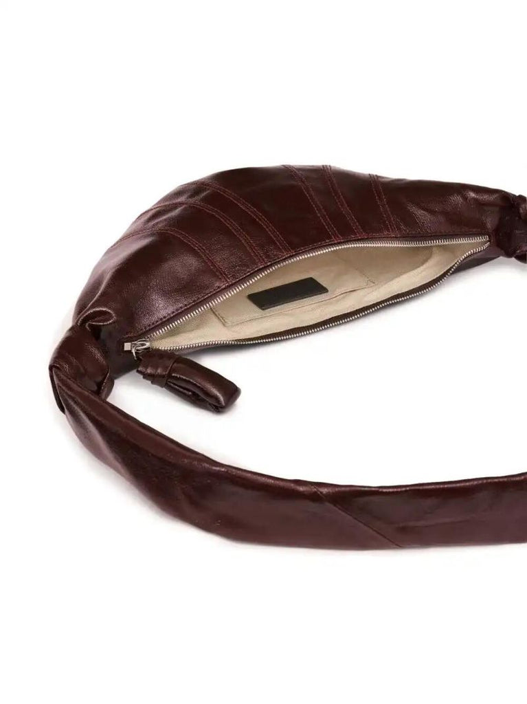 Brown Croissant Shoulder Bag