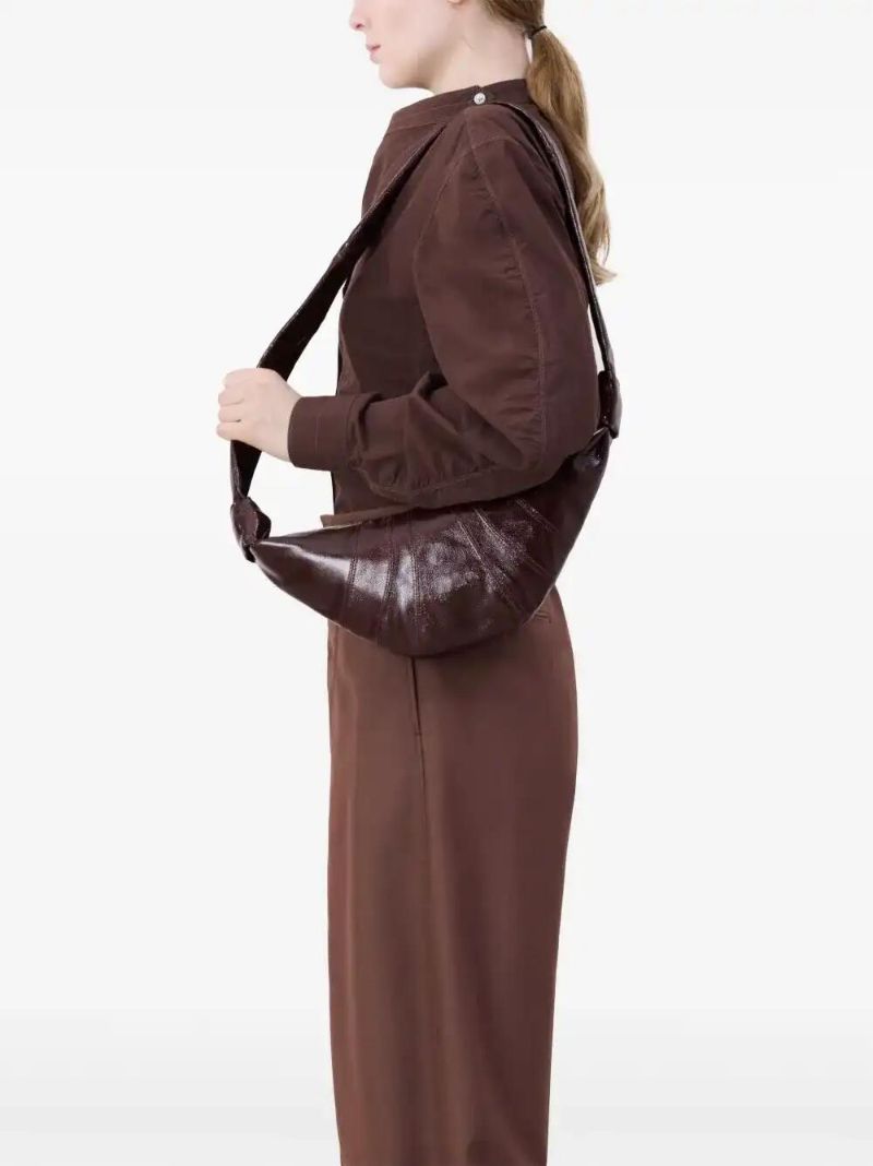 Brown Croissant Shoulder Bag