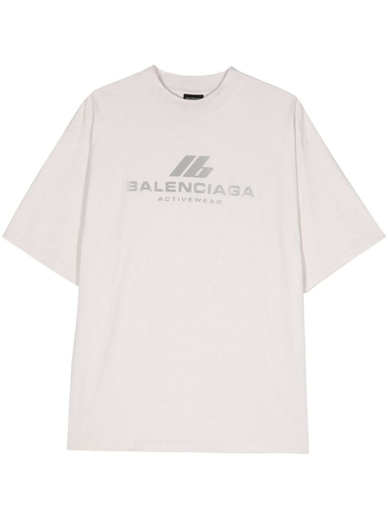 White Activewear Cotton T-shirt
