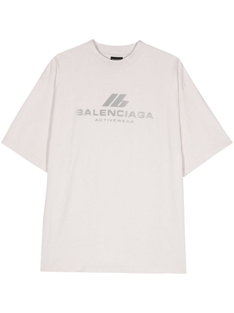 White Activewear Cotton T-shirt