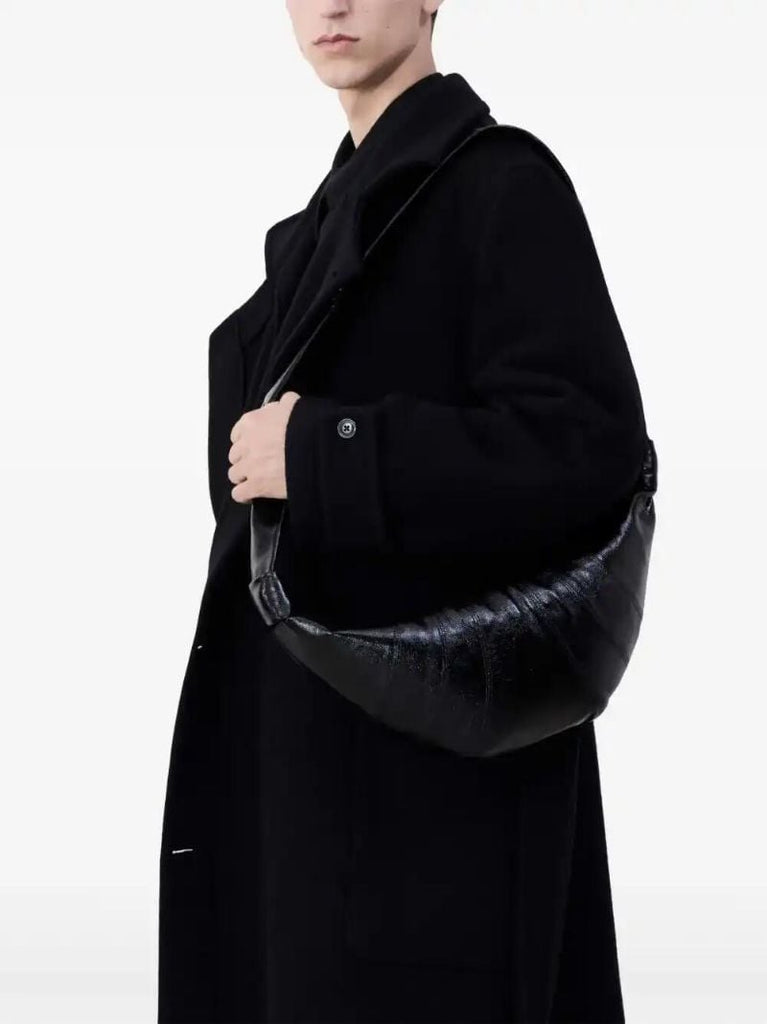 Black Croissant Medium Shoulder Bag