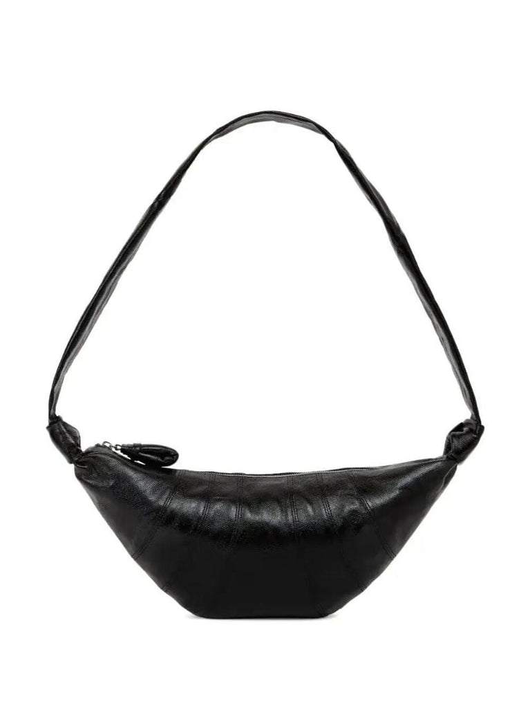 Black Croissant Medium Shoulder Bag
