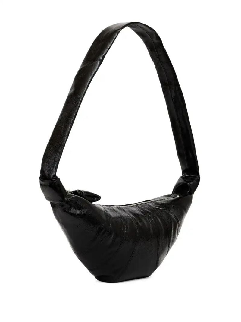 Black Croissant Medium Shoulder Bag