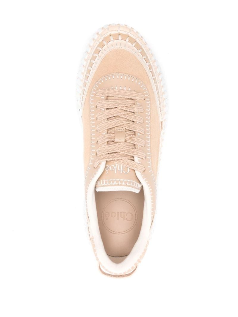 Neutral Nama Suede Low-top Sneakers