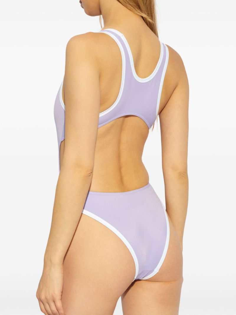 Purple Logo-print Swimsuit