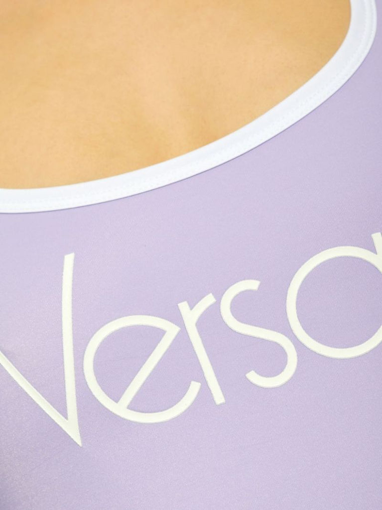Purple Logo-print Swimsuit