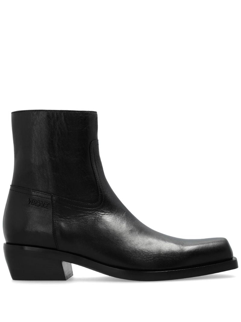 Black Luciano 50 Leather Boots