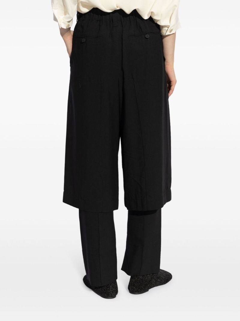 Black Two As One Layered Trousers
