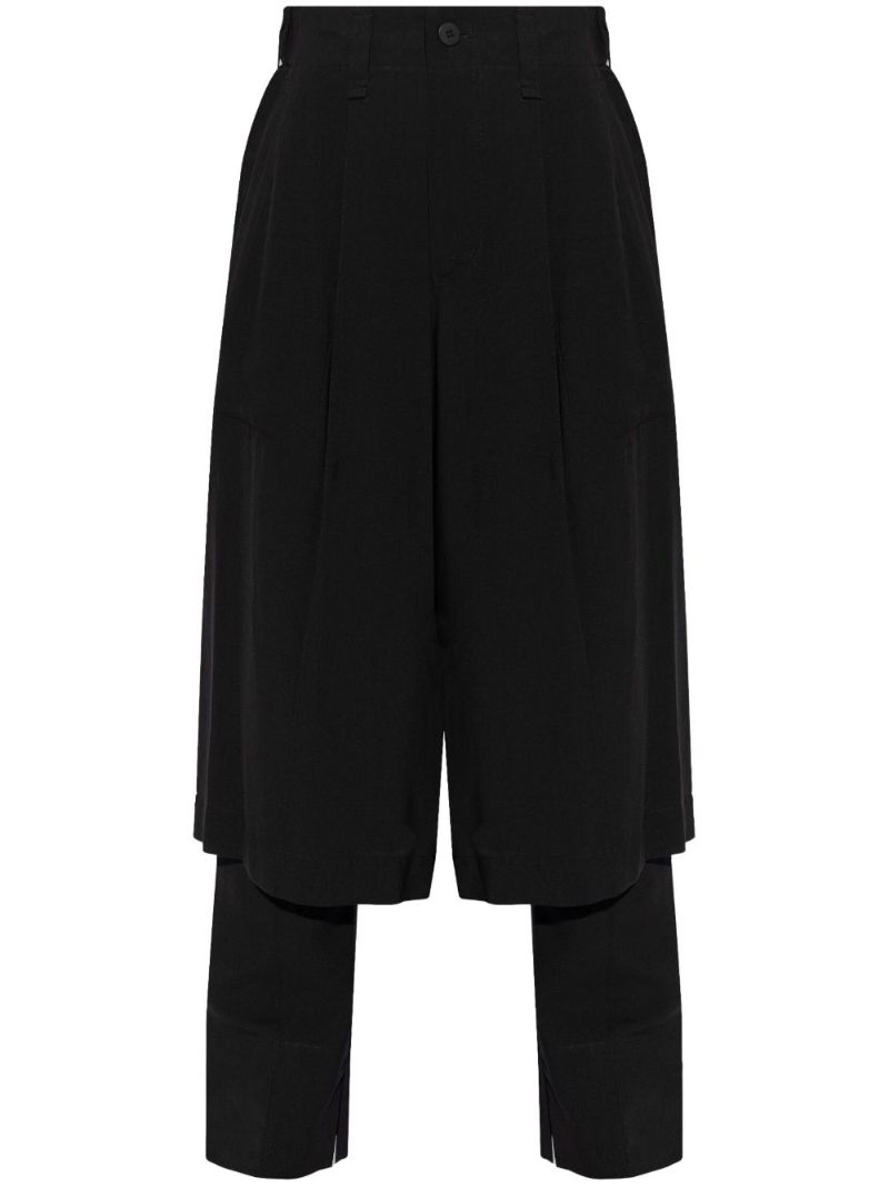 Black Two As One Layered Trousers