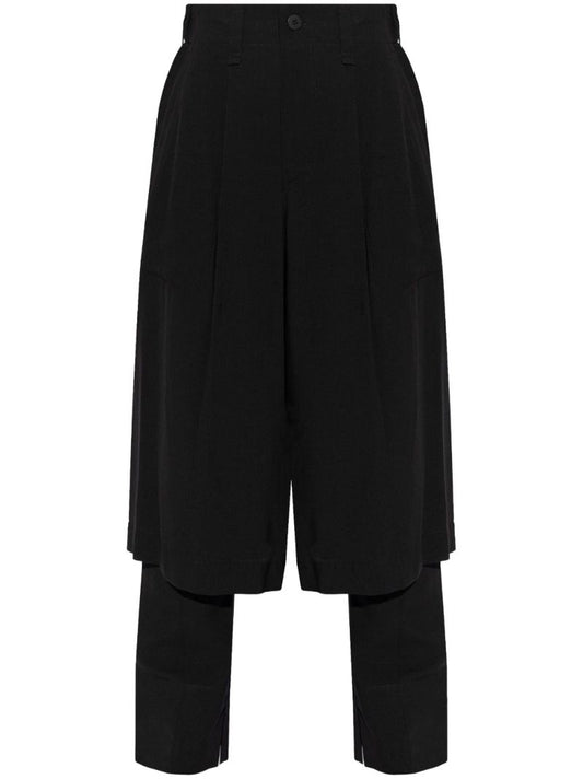 Black Two As One Layered Trousers