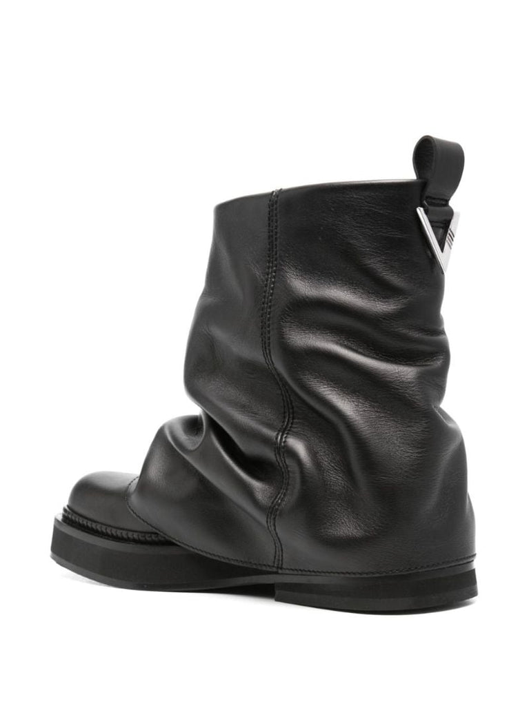 Black Mini Robin Leather Boots