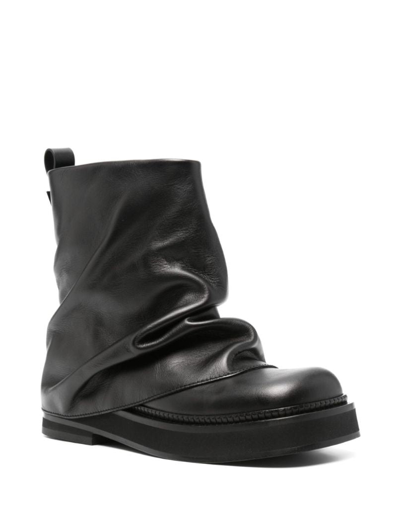 Black Mini Robin Leather Boots