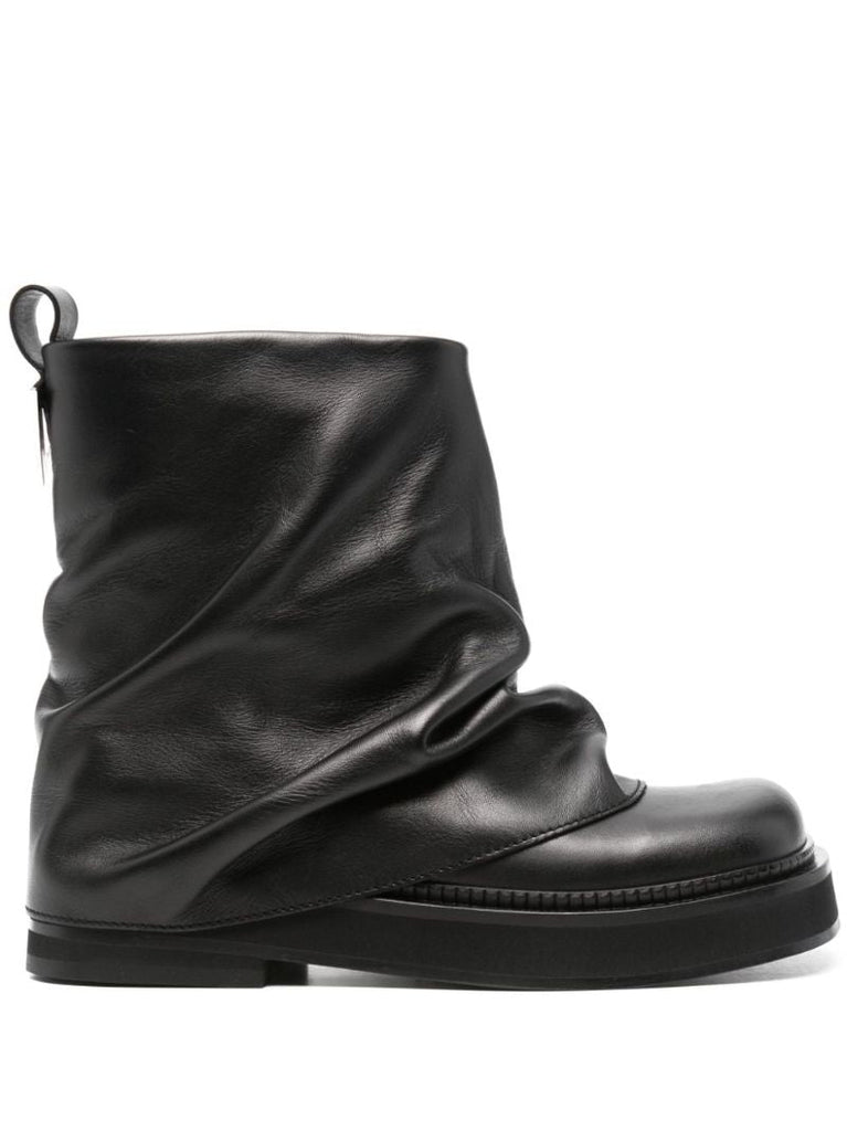 Black Mini Robin Leather Boots