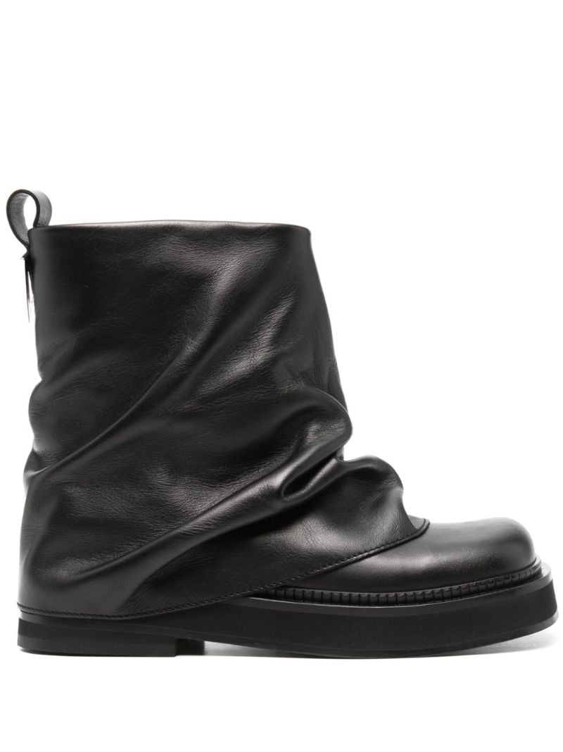Black Mini Robin Leather Boots