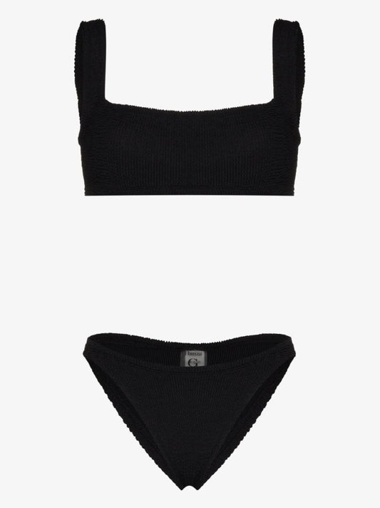 Black Xandra Crinkle Bikini