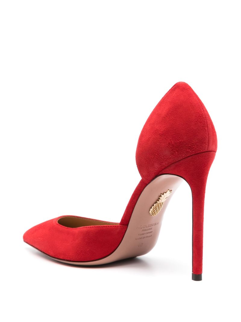 Red Very Bow Tie 105 Suede Pumps