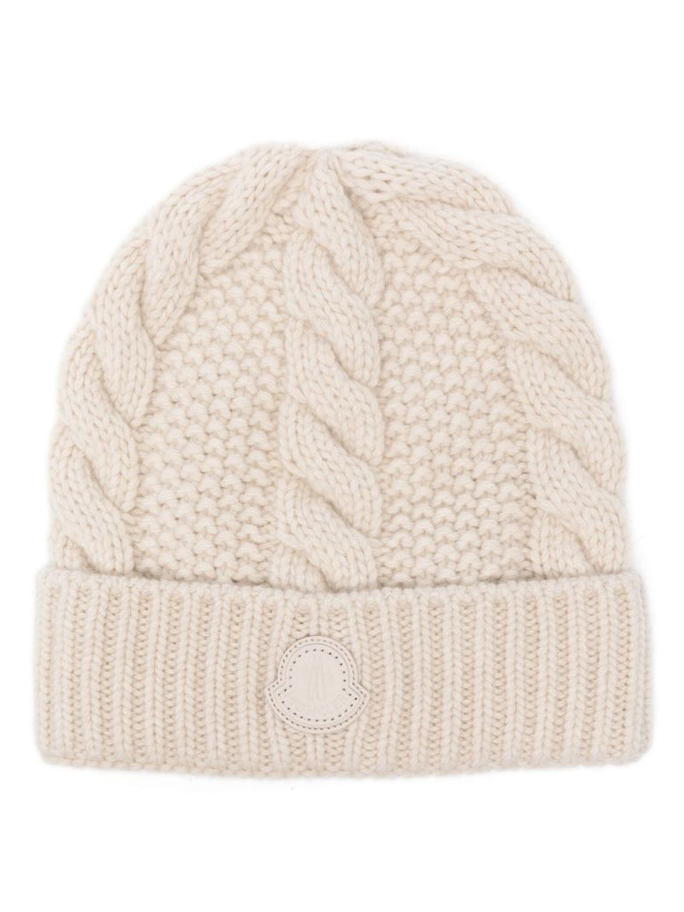 Neutral Cable-knit Beanie