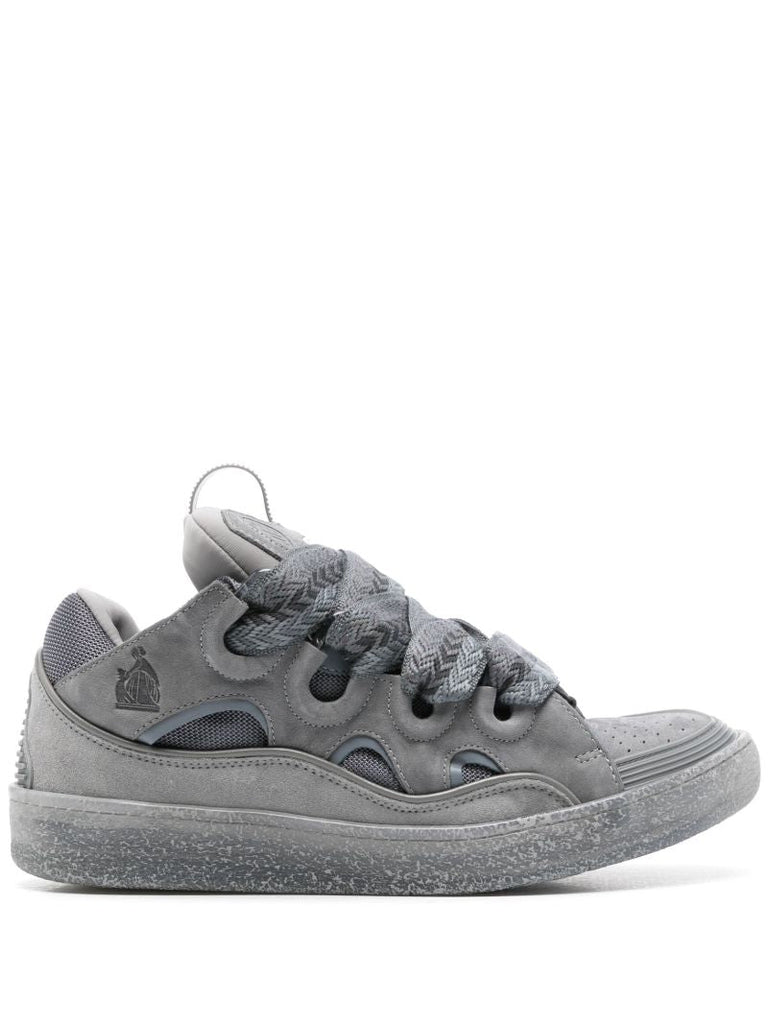 Grey Curb Suede Sneakers
