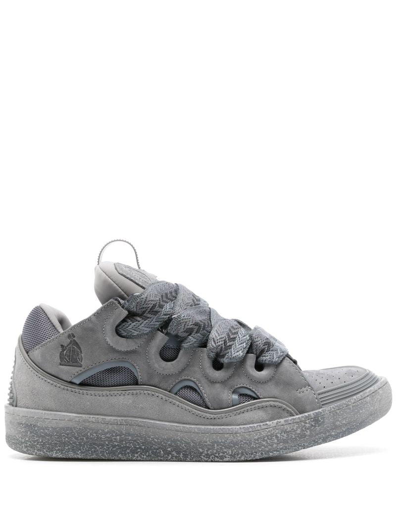 Grey Curb Suede Sneakers