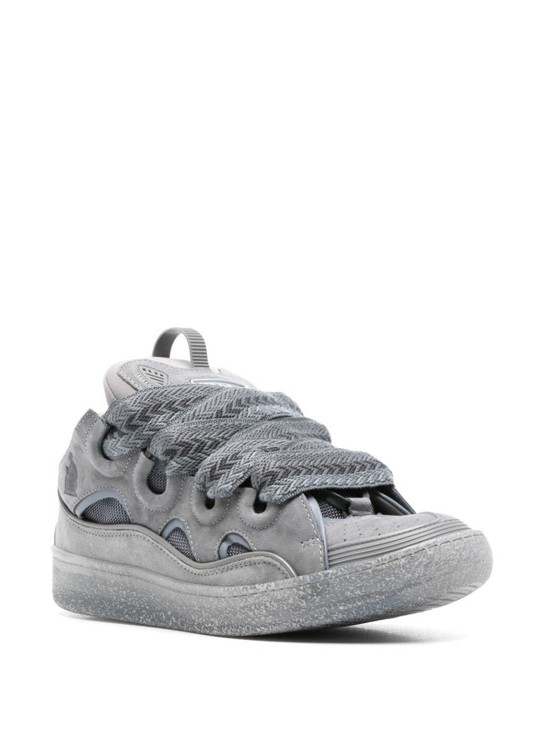 Grey Curb Suede Sneakers