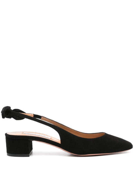 Black Very Bow Tie 35 Suede Pumps
