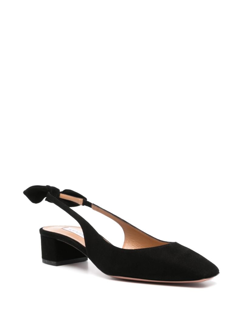 Black Very Bow Tie 35 Suede Pumps