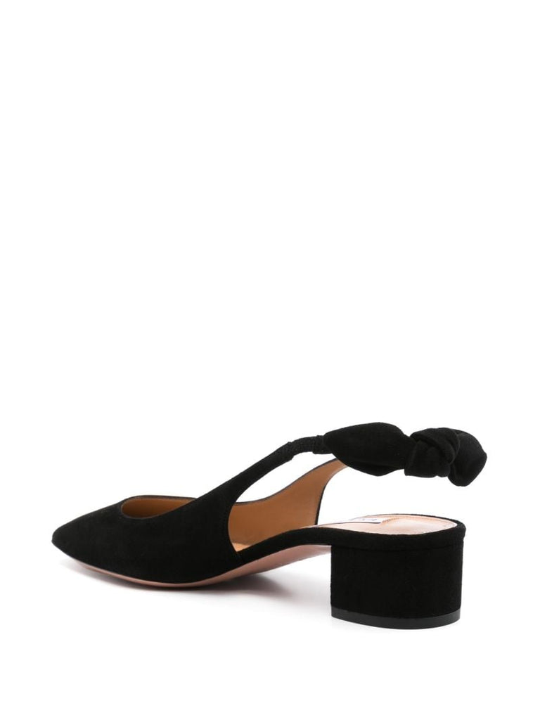 Black Very Bow Tie 35 Suede Pumps