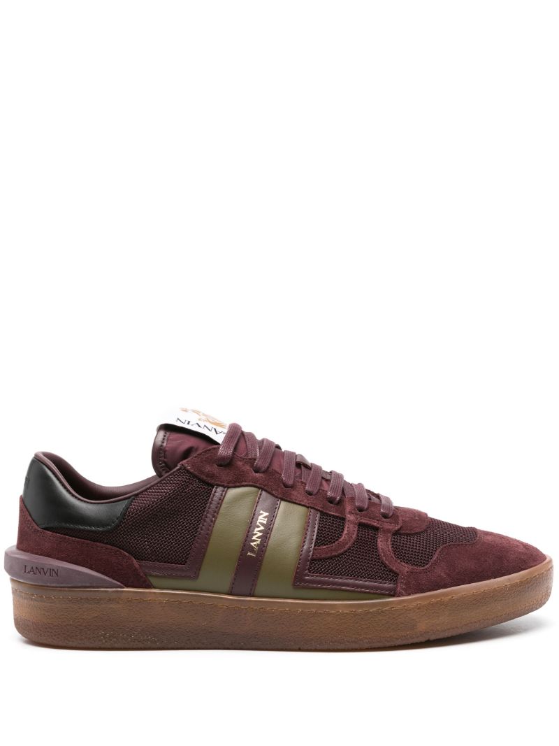 Red Clay Panelled Mesh Sneakers