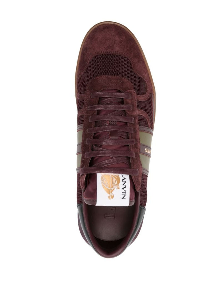 Red Clay Panelled Mesh Sneakers
