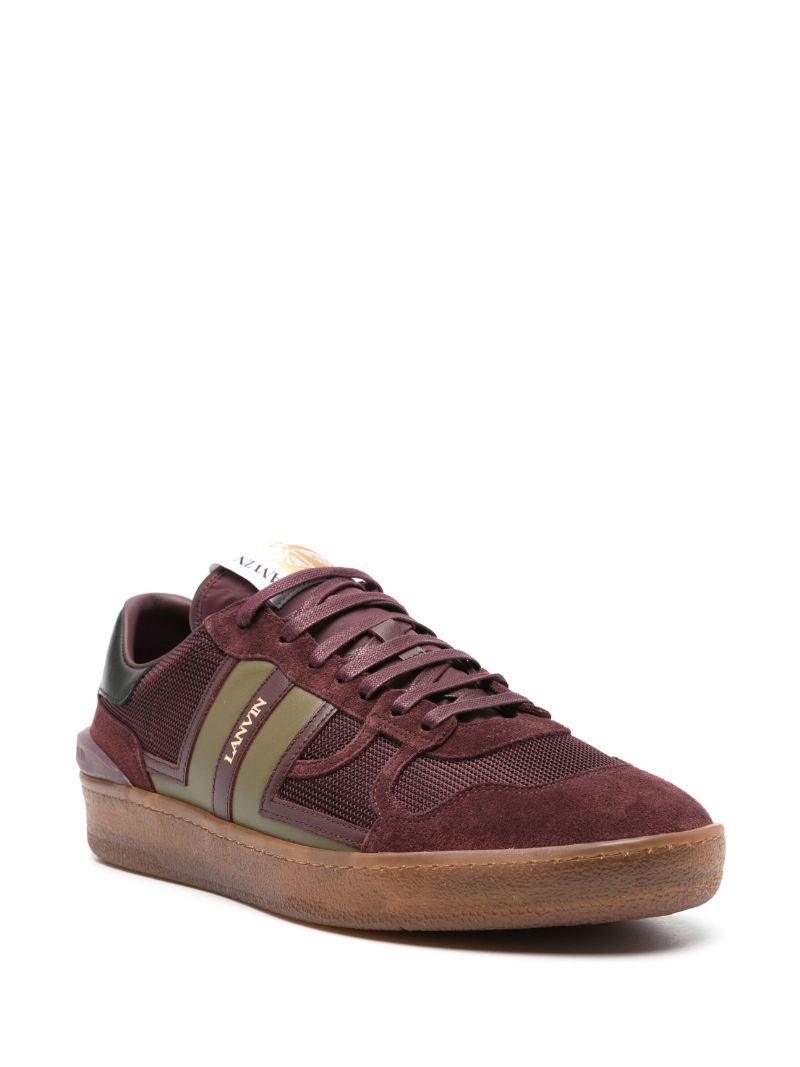 Red Clay Panelled Mesh Sneakers