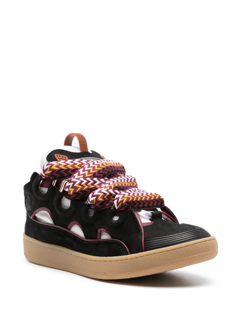 Black Curb Suede Sneakers