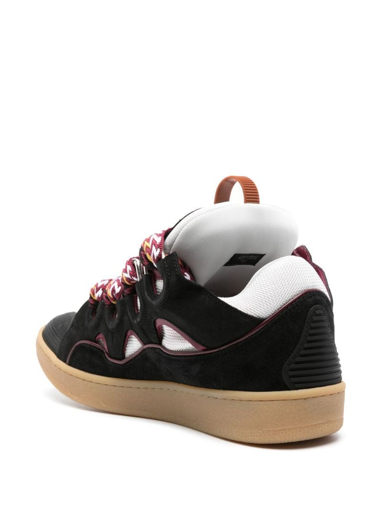 Black Curb Suede Sneakers