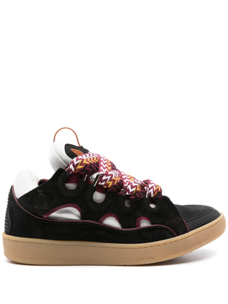 Black Curb Suede Sneakers