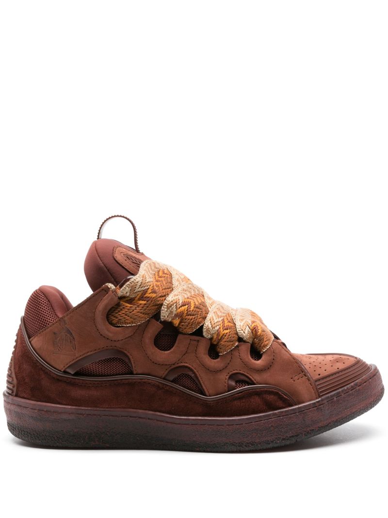 Brown Curb Suede Sneakers