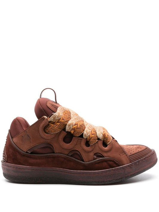 Brown Curb Suede Sneakers