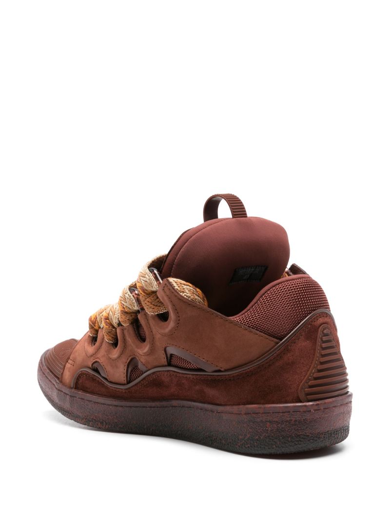 Brown Curb Suede Sneakers